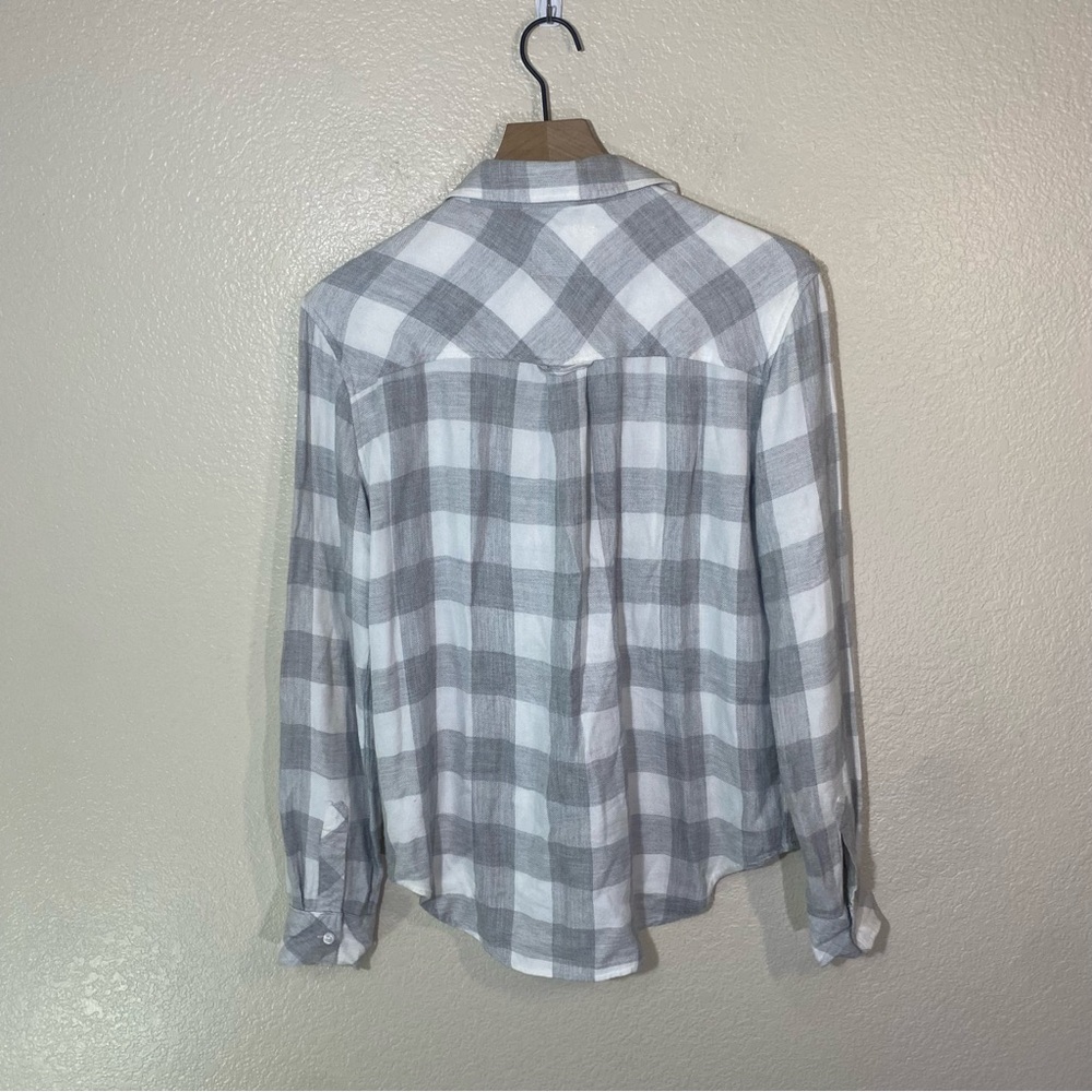 Rails Pepper Military Plaid Shirt Size XS Rayon Button Down Flannel Top - Picture 9 of 9